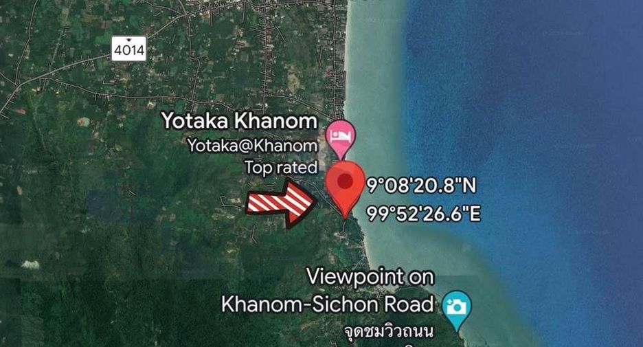 For sale land in Khanom, Nakhon Si Thammarat