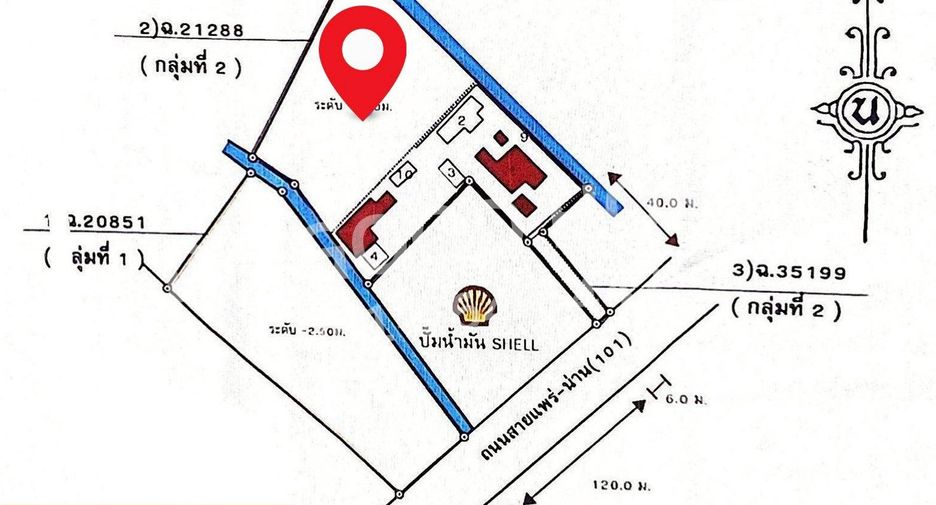 For rent and for sale land in Mueang Phrae, Phrae