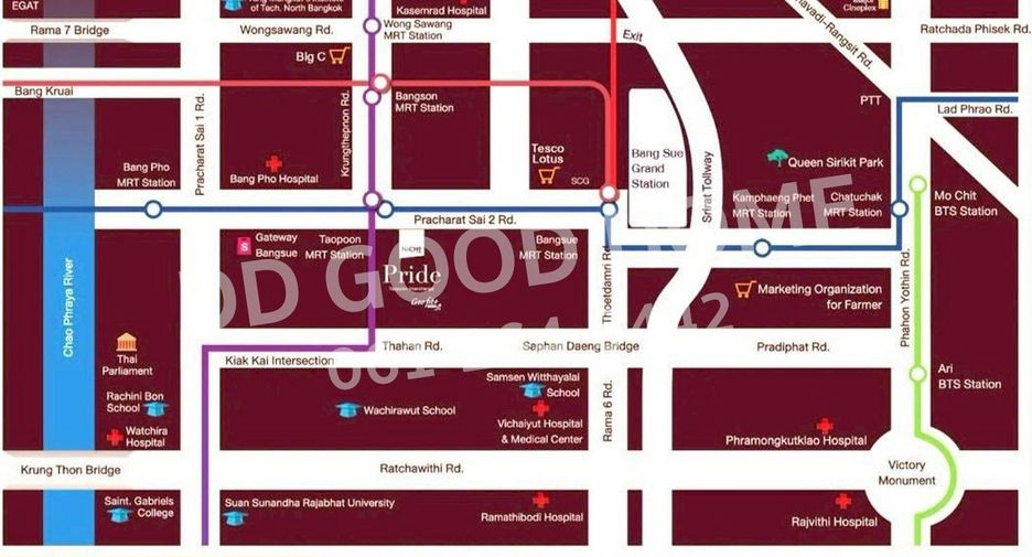 For sale 1 bed condo in Bang Sue, Bangkok