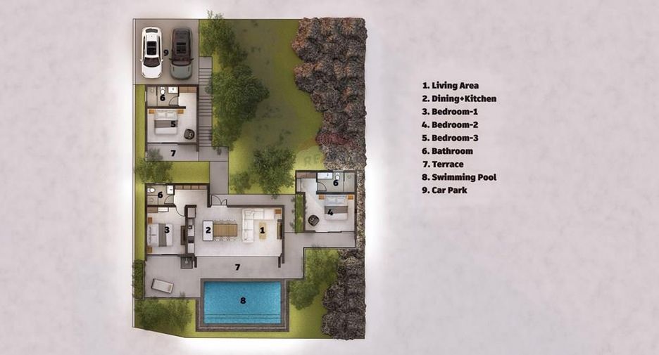 Villa en venta de 3 habitaciones en Ko Samui, Surat Thani