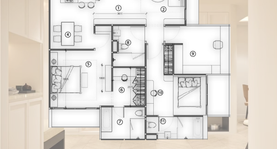 Condo en venta de 3 habitaciones en Watthana, Bangkok