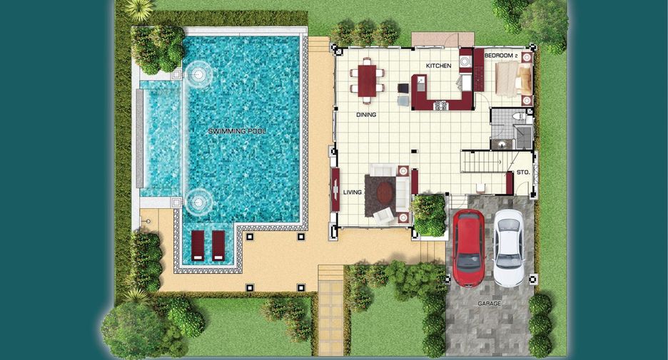 À vendre 5 chambres maison à Bang Lamung, Chonburi