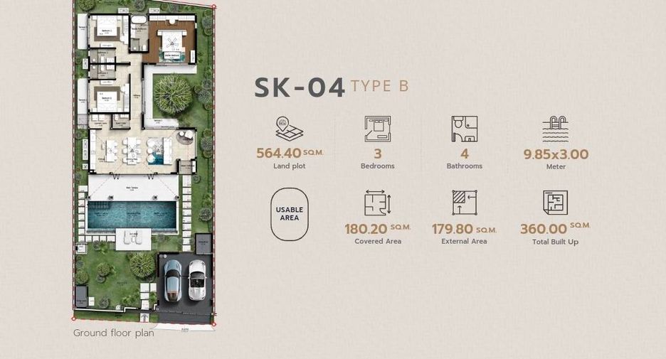 Villa en venta de 3 habitaciones en Thalang, Phuket