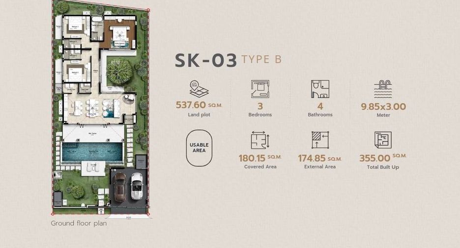 Villa en venta de 3 habitaciones en Thalang, Phuket
