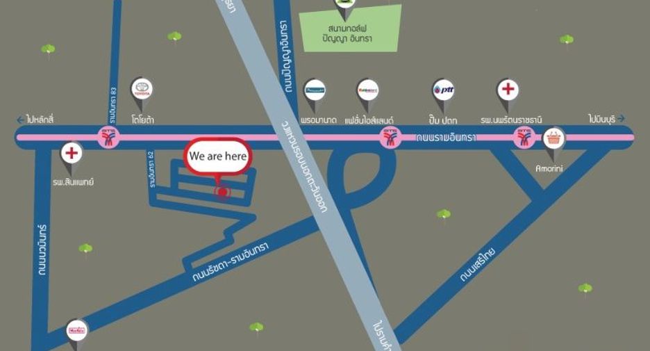 For rent 3 bedrooms office in Khan Na Yao, Bangkok