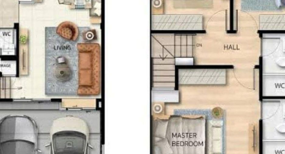 Casa adosada en alquiler y en venta de estudio en Khlong Luang, Pathum Thani