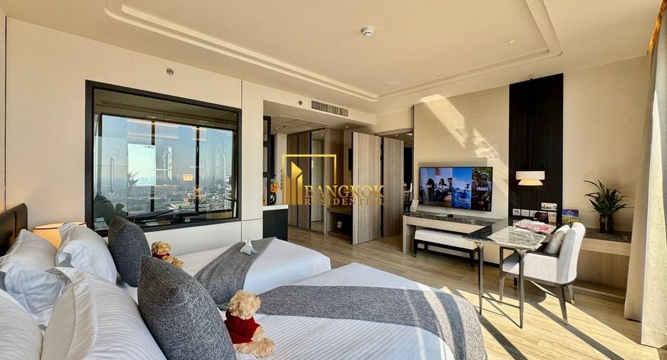 À louer 2 chambres appartement avec services à Khlong Toei, Bangkok