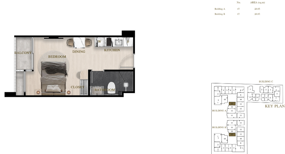 For sale 1 bed condo in Bang Lamung, Chonburi