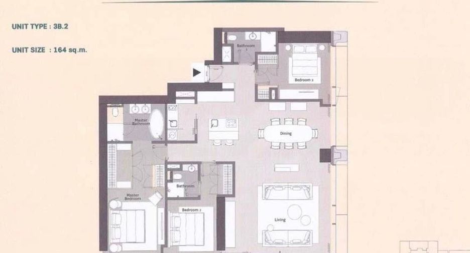 Condo en venta de 3 habitaciones en Pathum Wan, Bangkok