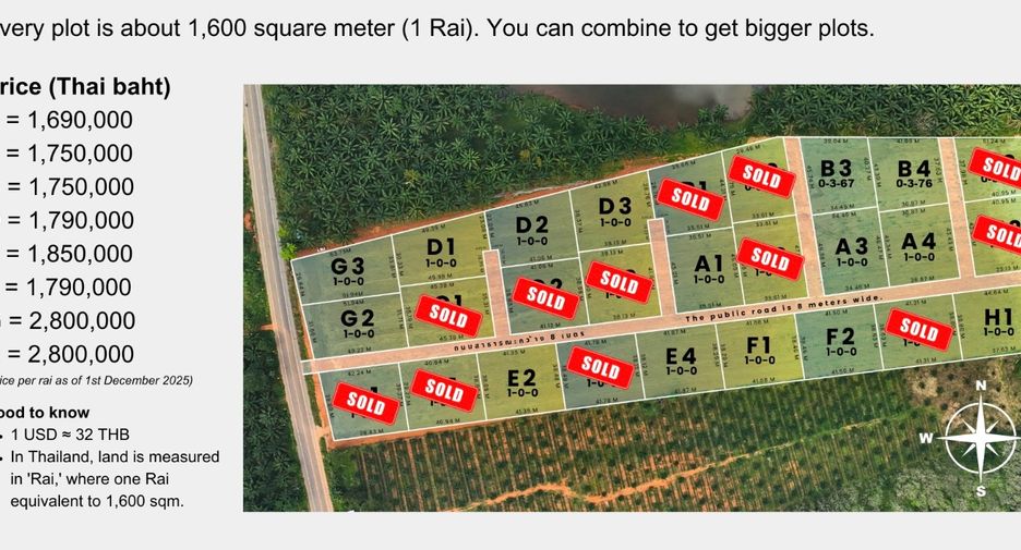 For sale land in Mueang Krabi, Krabi
