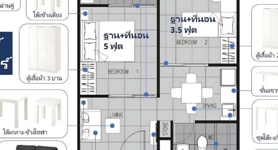 For sale 2 bedrooms condo in Khlong Luang, Pathum Thani