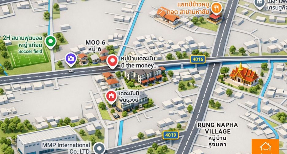 出售 3 卧室 联排别墅 在 Mueang Samut Sakhon, Samut Sakhon