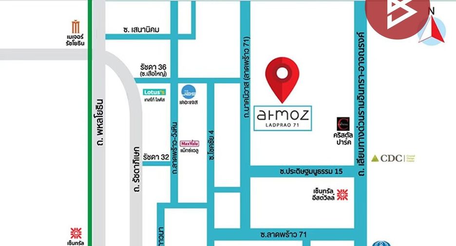 À vendre 1 chambre condo à Lat Phrao, Bangkok