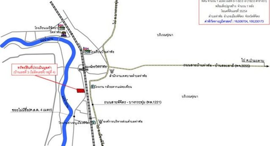 For sale 1 bed house in Taphan Hin, Phichit