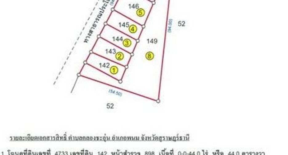 Продажа Участок в Khiri Rat Nikhom, Сураттани