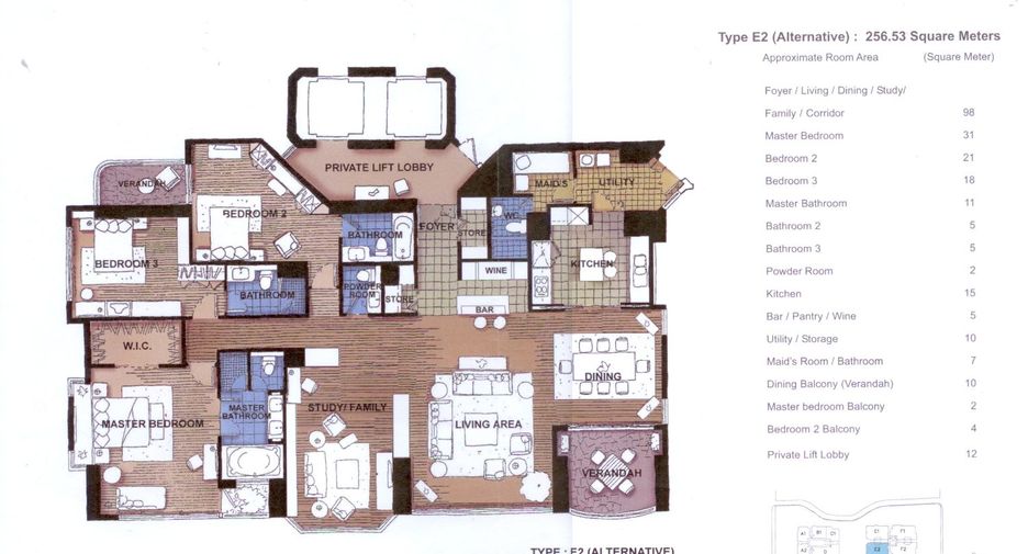 Wohnung zur Miete und zum Kauf mit 3 Zimmer in Pathum Wan, Bangkok