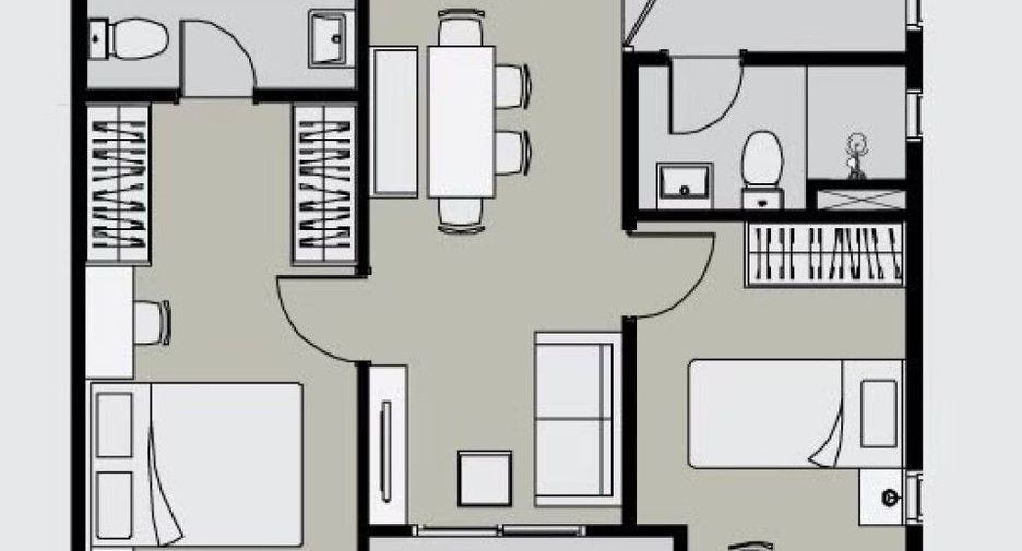 For sale 2 bedrooms condo in Huai Khwang, Bangkok