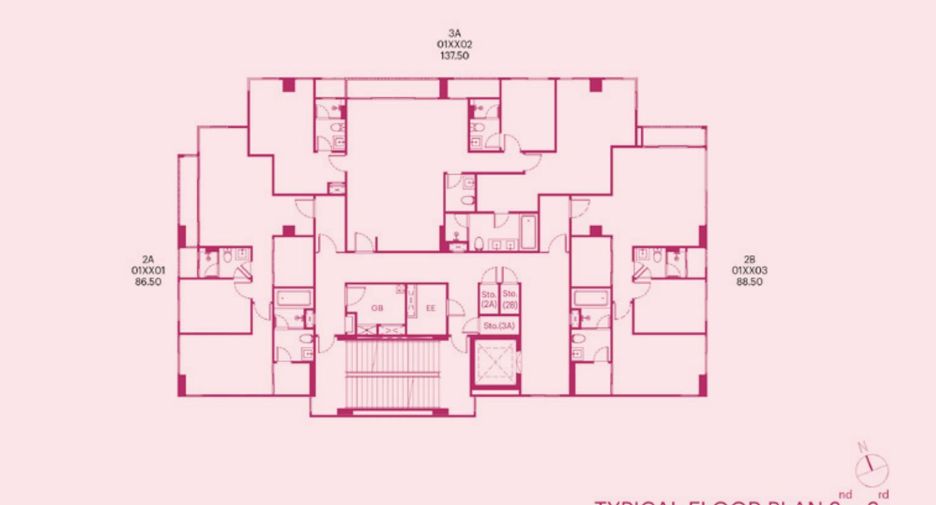 For rent 3 bedrooms condo in Huai Khwang, Bangkok