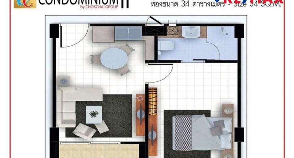 For sale 1 bed condo in Bang Lamung, Chonburi