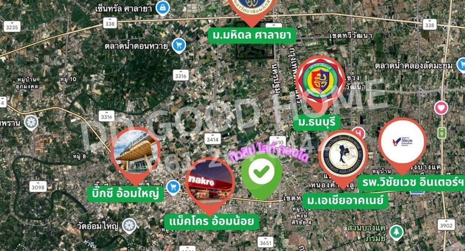 出售 1 卧室 公寓 在 Krathum Baen, Samut Sakhon