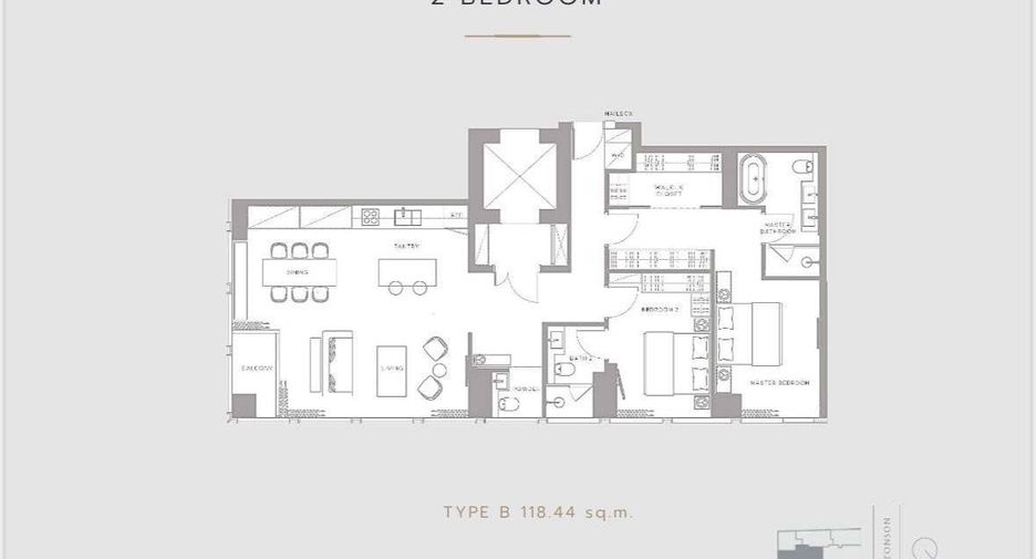 For sale 2 bedrooms condo in Pathum Wan, Bangkok