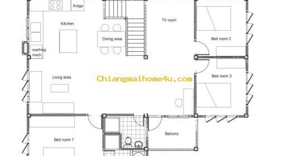 For rent 3 bedrooms house in Hang Dong, Chiang Mai