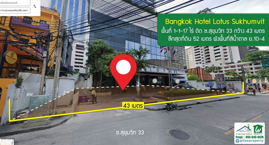 For sale 224 bedrooms hotel in Khlong Toei, Bangkok