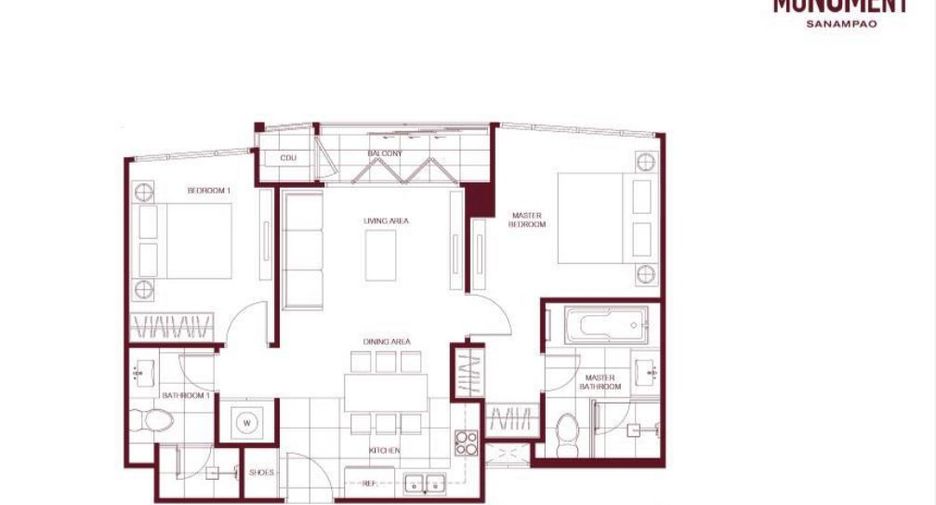 For rent 2 bedrooms condo in Phaya Thai, Bangkok