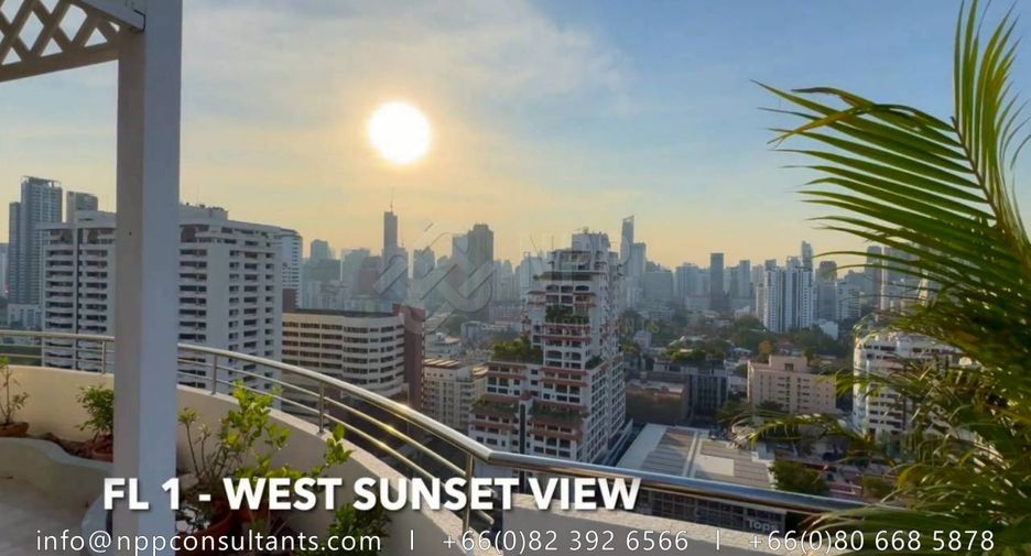 Condo en alquiler de 3 habitaciones en Watthana, Bangkok