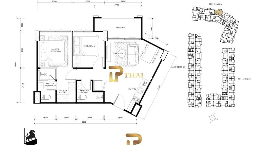 For sale 2 bedrooms condo in Jomtien, Pattaya