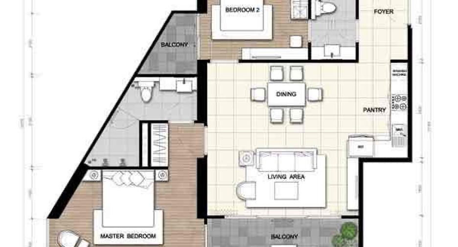 Wohnung zur Miete mit 2 Zimmer in Bang Lamung, Chonburi