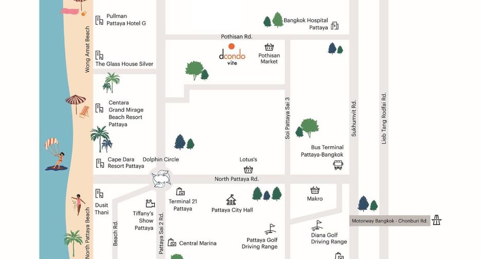 Condo en venta de 1 habitaciones en Bang Lamung, Chonburi