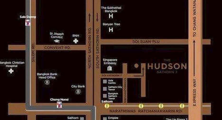 For rent 2 bedrooms condo in Sathon, Bangkok