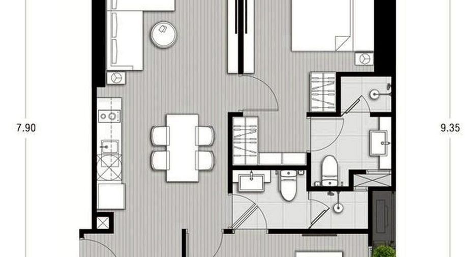 For rent 2 bedrooms condo in Watthana, Bangkok