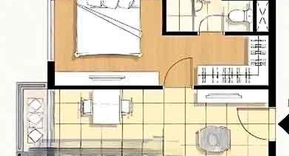 For rent 1 bed condo in Watthana, Bangkok