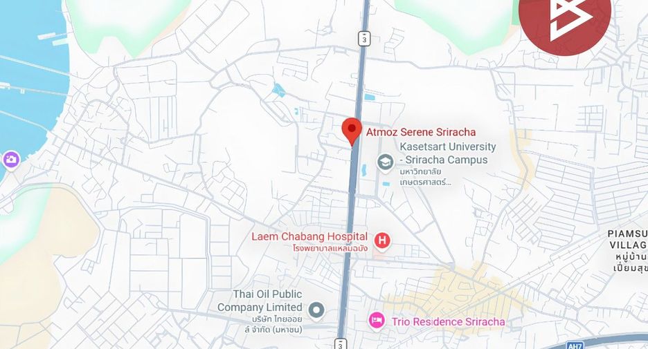 出售 1 卧室 公寓 在 Si Racha, Chon Buri