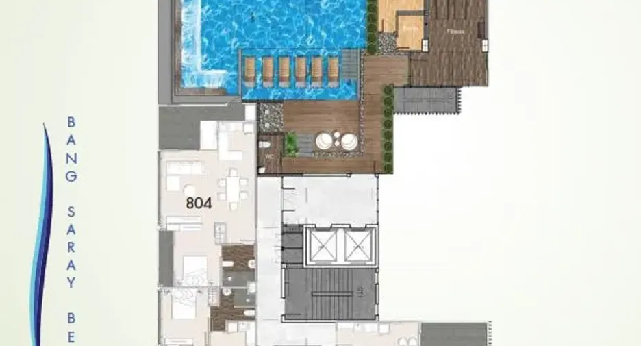 À vendre 2 chambres condo à Sattahip, Chonburi
