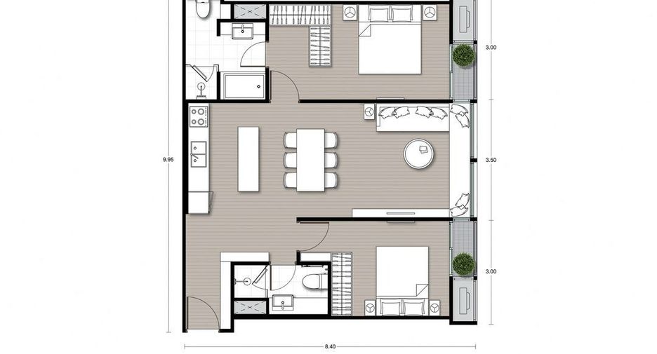 ให้เช่า 2 ห้องนอน คอนโด ใน วัฒนา, กรุงเทพฯ