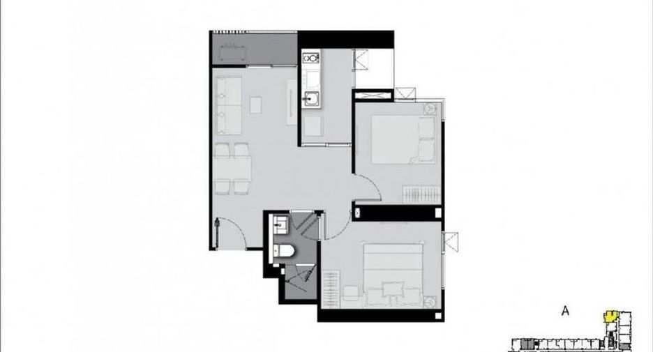 For sale 2 bedrooms condo in Huai Khwang, Bangkok