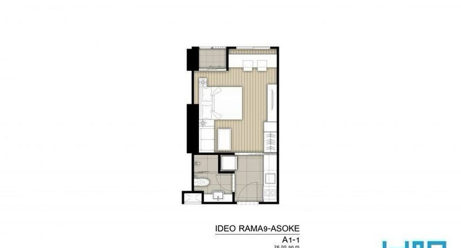 For sale 1 bed condo in Huai Khwang, Bangkok
