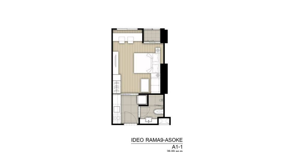 For sale 1 bed condo in Huai Khwang, Bangkok