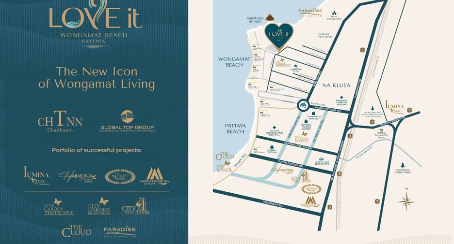 Wohnung zum Kauf mit 1 Zimmer in North Pattaya, Pattaya