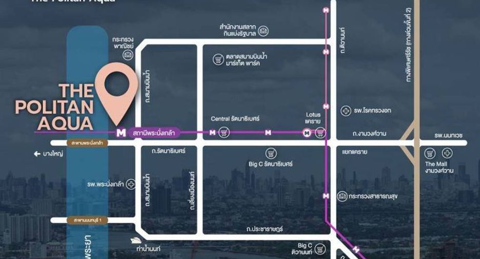 For sale 1 bed condo in Mueang Nonthaburi, Nonthaburi