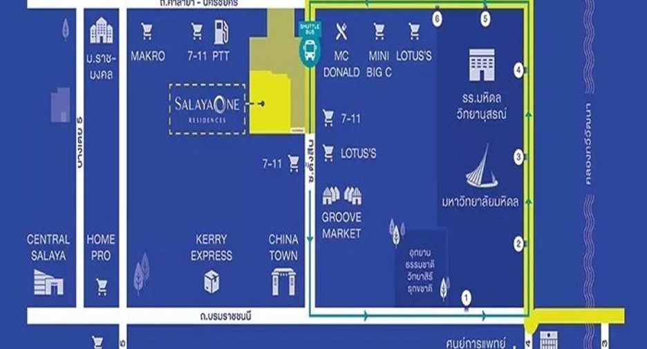 Condo en alquiler de 1 habitaciones en Phutthamonthon, Nakhon Pathom