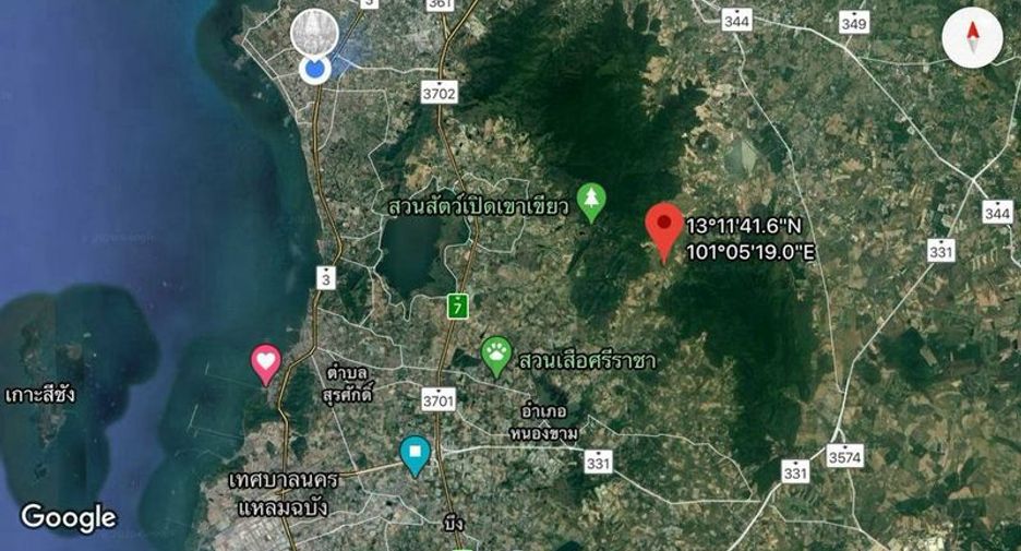 À vendre terrain à Ban Bueng, Chonburi