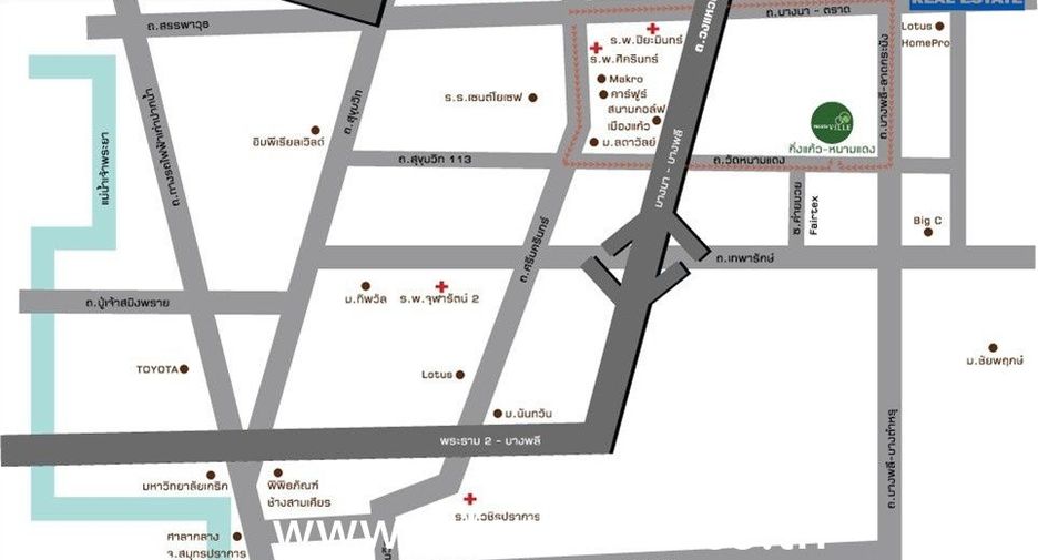 For sale 4 bedrooms townhouse in Bang Phli, Samut Prakan