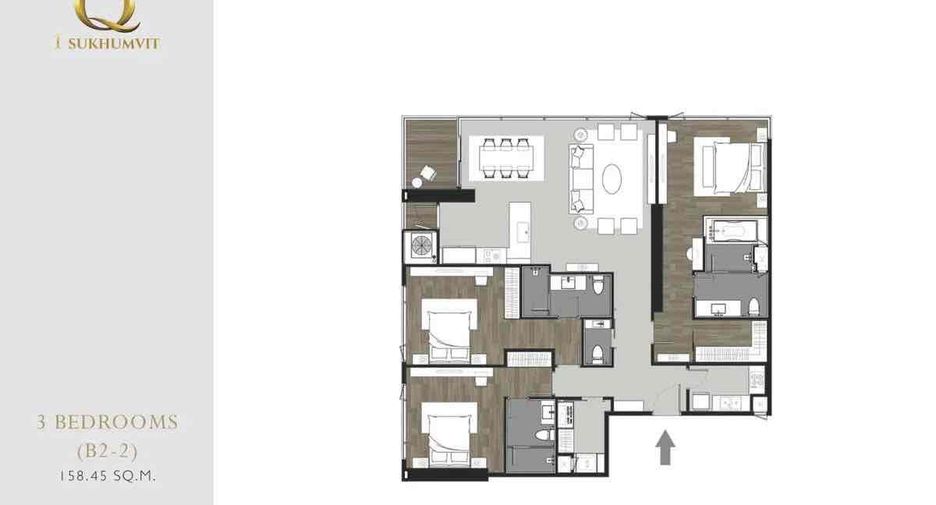 For sale 3 bedrooms condo in Khlong Toei, Bangkok