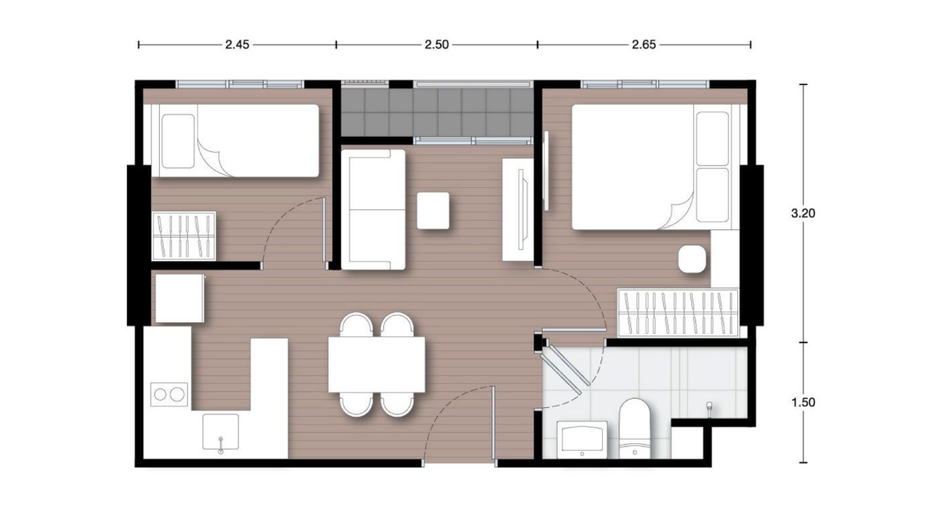 Wohnung zum Kauf mit 2 Zimmer in Bang Na, Bangkok