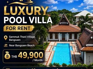 For rent 3 bedrooms villa in Mueang Chon Buri, Chonburi