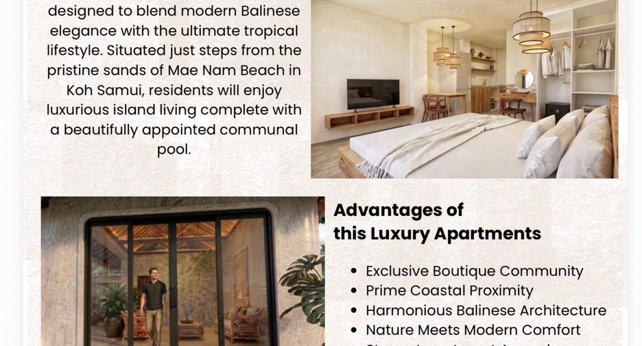 For sale 2 bedrooms apartment in Ko Samui, Surat Thani